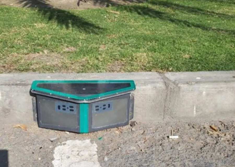 A kerbside sensor in service on an Omani street